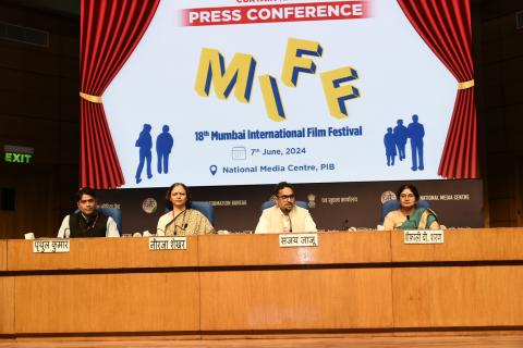 The Secretary, Ministry of Information and Broadcasting, Shri Sanjay Jaju addressing a Curtain Raiser Press Conference on 18th edition of the Mumbai International Film Festival at National Media Centre, in New Delhi on June 07, 2024.